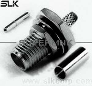 SMA jack straight crimp connector for RG316 cable bulkhead front mount 50 ohm 5MAF11S-A02-049