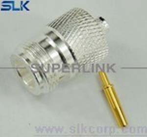 NON-MAGNETIC N jack straight solder connector for semi-rigid ,141 cable 50 ohm NM-5NCF15S-S02-014