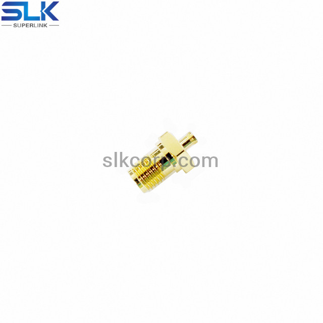 SMA jack straight solder connector for Tflex-405 cable bulkhead front mount 50 ohm 5MAF15S-A82-005