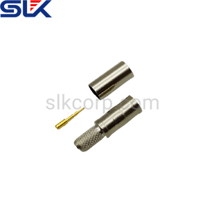 R/P SMB plug straight crimp connector for LMR-200 cable 50 ohm 5RMBM11S-A200