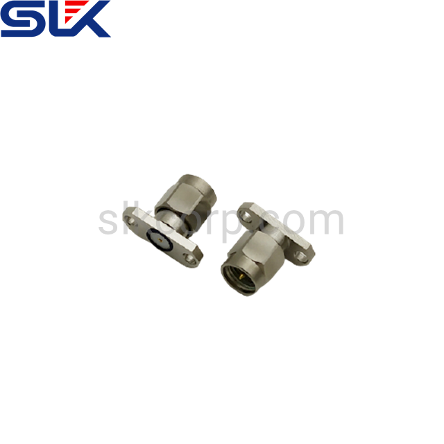 SMA plug straight connector for 2-HOLES FLANGE MOUNTING 50 ohm 5MAM85S-H21-002