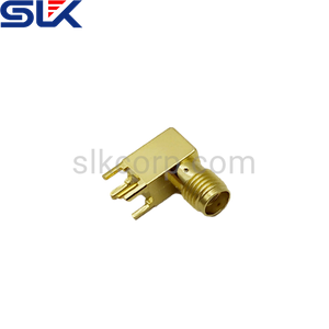 SMA jack right angle connector for pcb through hole 50 ohm 5MAF25R-P41-048