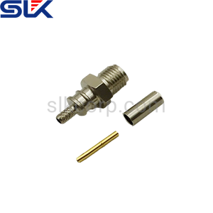 SMA jack straight crimp connector for LMR100-UF cable 50 ohm 5MAF11S-A409