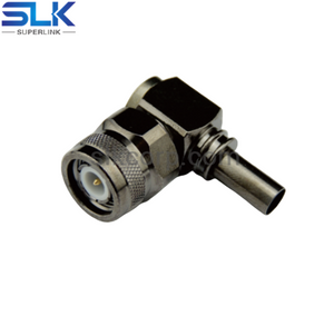 TNC plug right angle crimp connector for LMR-400 cable 50 ohm 5TCM11R-A11-008