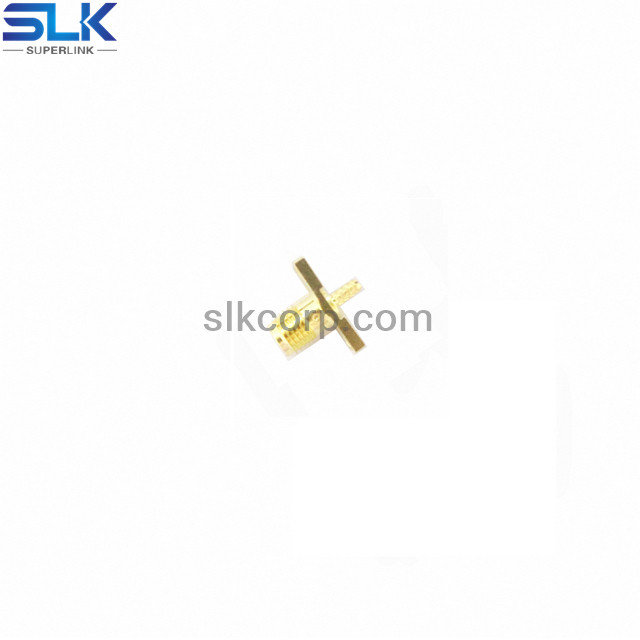 SMA jack straight crimp connector for RG178 cable 2 holes flange 50 ohm 5MAF81S-A03-001