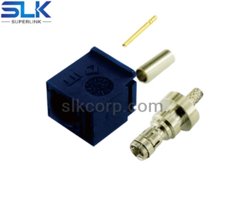 FAKRA jack straight crimp connector for LMR-195 cable 50 ohm 5FKF1CS-A45-001