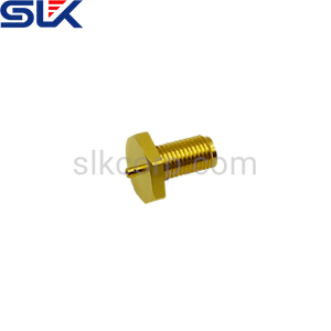 SMA jack straight solder connector for 034" inch semi-rigid cable bulkhead front mount 50 ohm 5MAF35S-A627