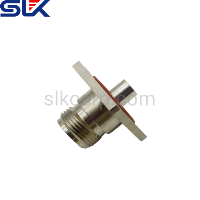 N jack straight connector 4 holes flange 50 ohm NM-5NCF85S-H41-004