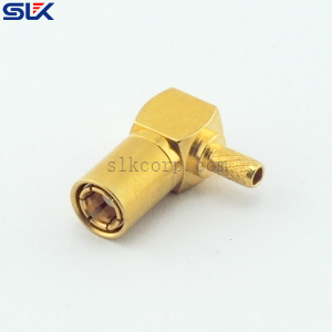 SMB plug right angle crimp connector for 1.5C-2V, RG179/U cable 75 ohm 7MBM11R-A01-006