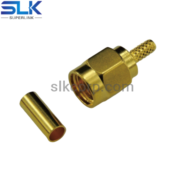 SMA plug straight crimp connector for RG58 cable 50 ohm 5MAM11S-A45-018 