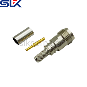 TNC jack straight crimp connector for LMR-195 cable 50 ohm 5TCF11S-A45-001