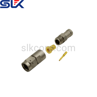 SMA plug straight solder connector for PT-150 cable 50 ohm 5MAM15S-A520-001
